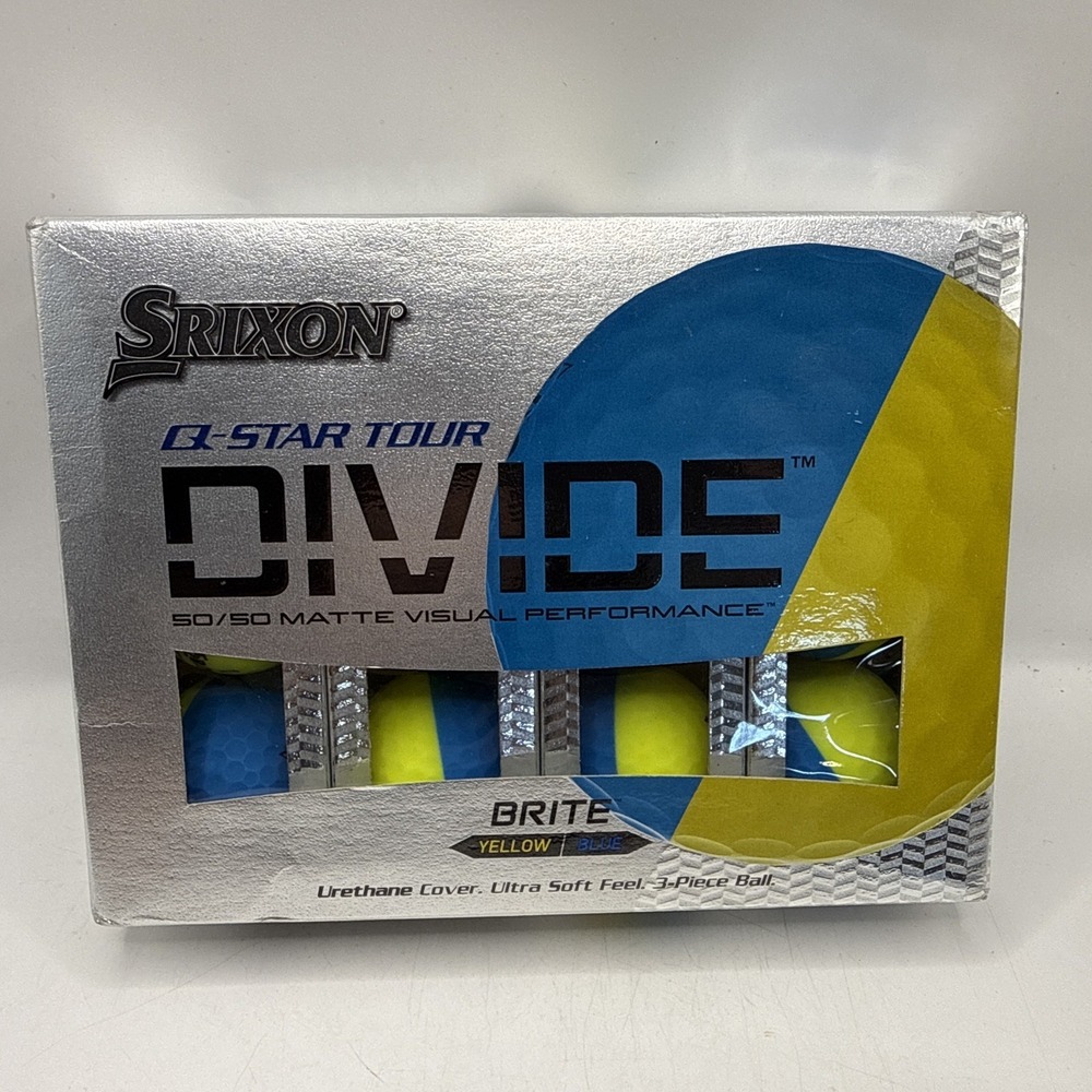 SRIXON Q-Star Tour Divide Golf Balls Yellow Blue Brite Dozen NEW NIB